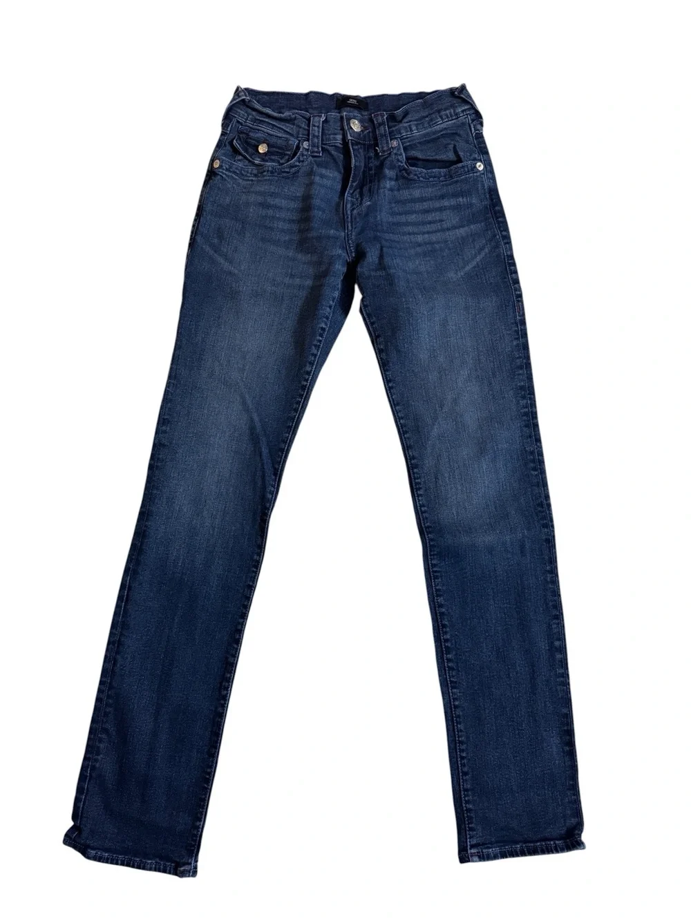 True Religion Geno Slim Dark Wash Straight Jeans
